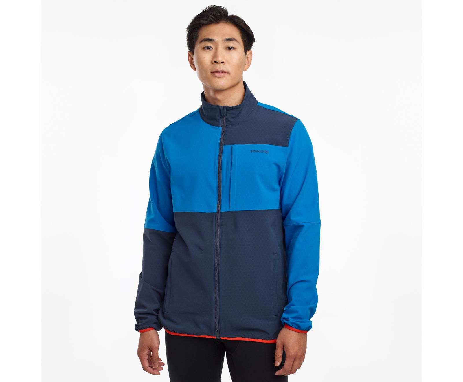 Saucony Bluster Men\'s Jackets Blue | Canada 611DFMN